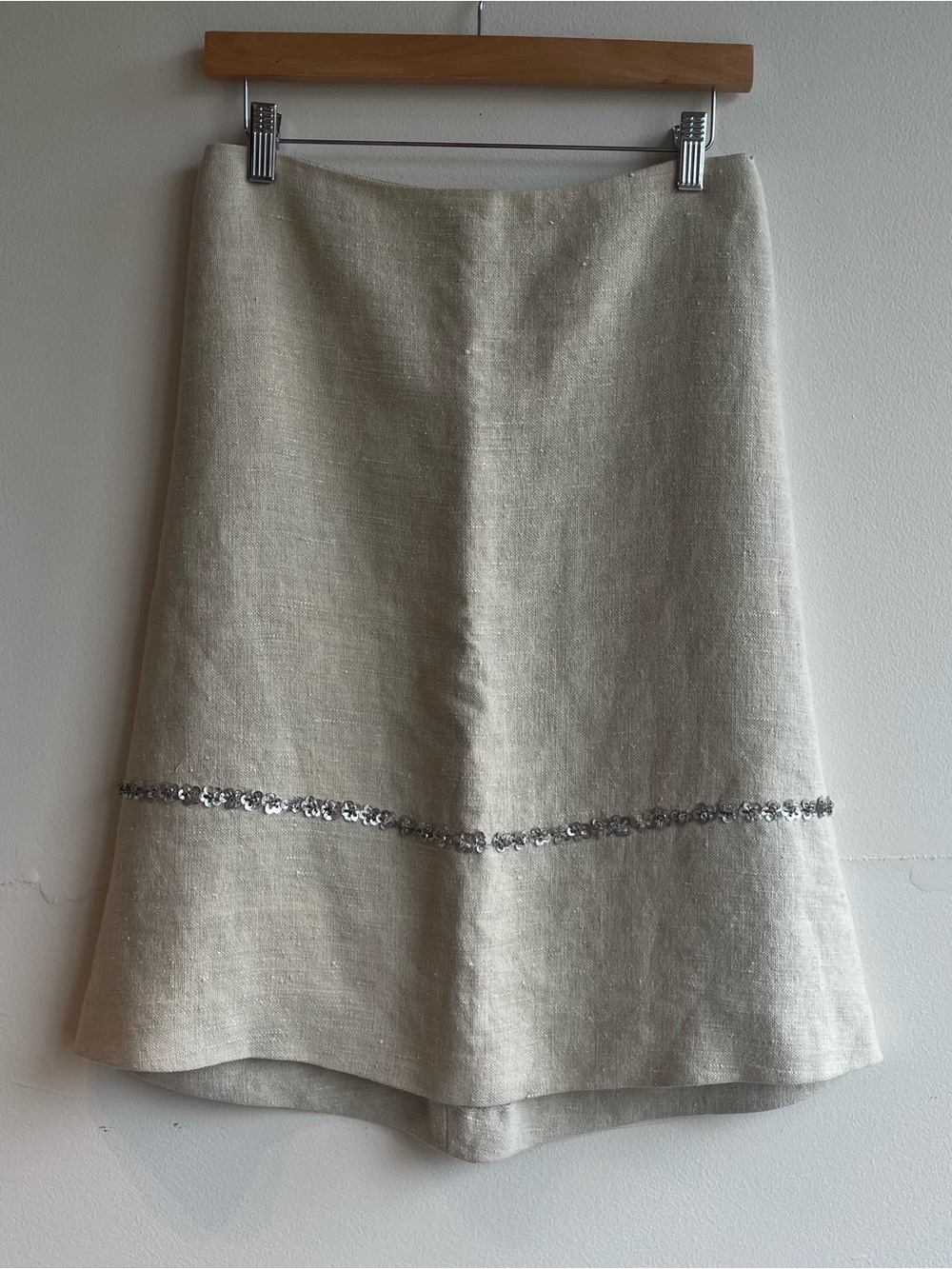 90s Marni Floral Sequin Flax Skirt